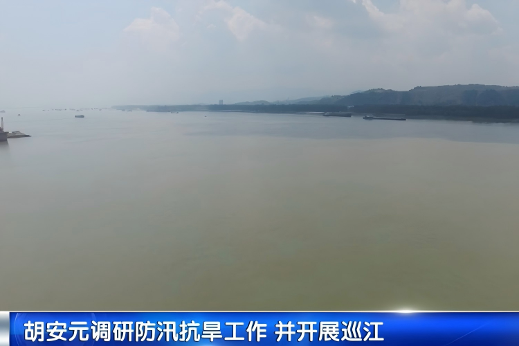 胡安元调研防汛抗旱工作并开展巡江